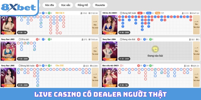 Live casino sòng bạc có dealer người thật